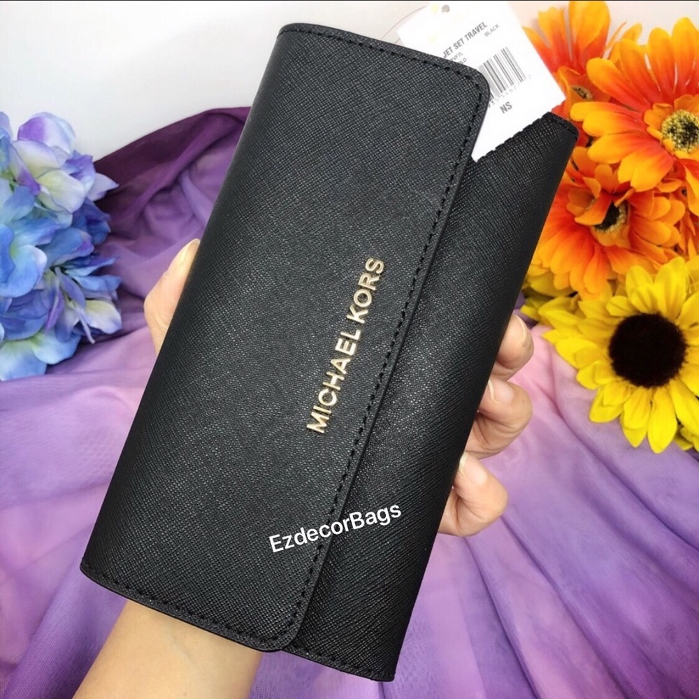 NWT Michael Kors | Jet Set Large Trifold Wallet - Picture 3 of 8